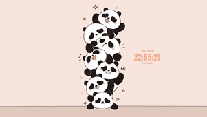 可爱熊猫一堆堆