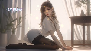 美女护士如湖面上月影，柔和迷人