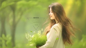 竹叶少女
