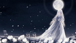 月光下的少女