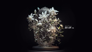 意境 玻璃与花