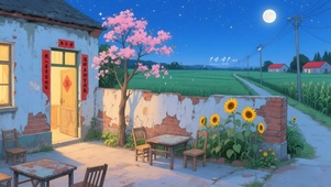 夜晚的乡村