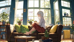 4K唯美治愈午后阳光少女房间