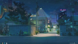 夜晚安静的路口主题