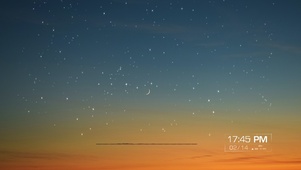 梦幻夕阳星空