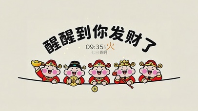 醒醒到你发财了