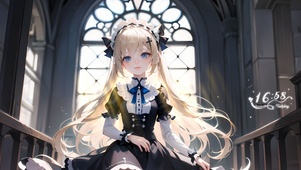 可爱教堂少女