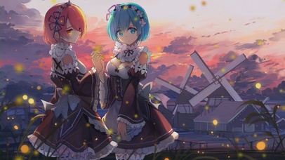 拉姆蕾姆可爱萌萌女仆少女