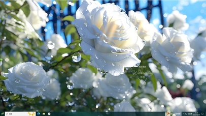 雨后阳光白玫瑰	