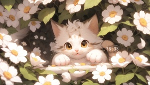 花丛小猫