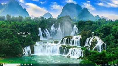 山水瀑布群—【主题桌面】