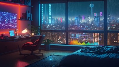 雨夜赛博朋克 房间