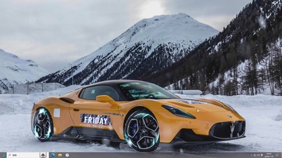 雪天超跑—【主题桌面】