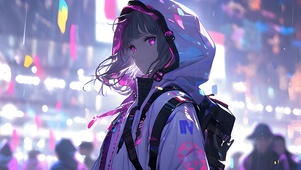 淋雨女孩