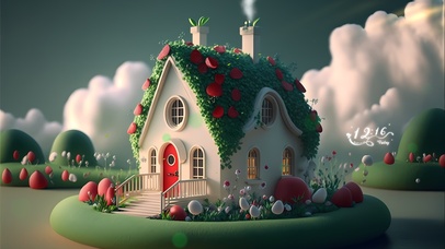 唯美治愈草莓小屋