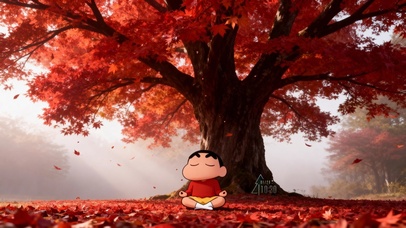 枫叶树下小新