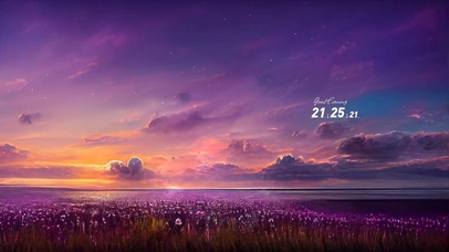 夕阳与薰衣草海