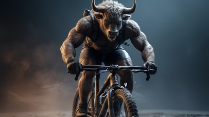 十二生肖之牛骑单车