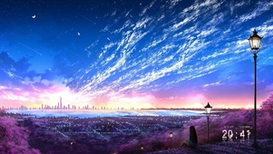 夕阳下的少女