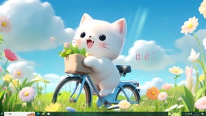 治愈主题 开心的猫