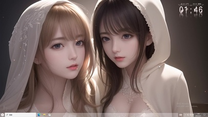 4k白色兜帽美少女