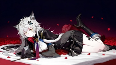 趴着制服皮鞋少女-荒芜拉普兰德