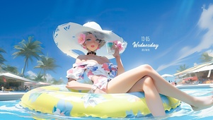 悠闲夏日海滩