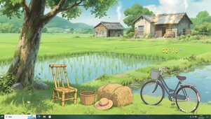 绿色乡间稻田生活