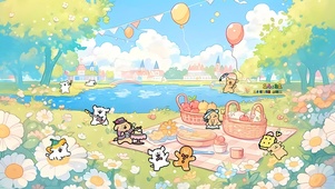 野餐的狗狗