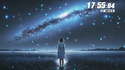 一个人站在看天空美景