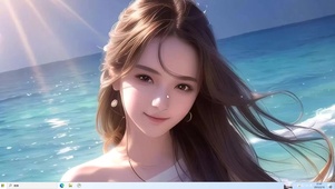 海滩靓丽美女