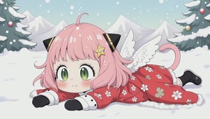 雪地上的阿尼亚