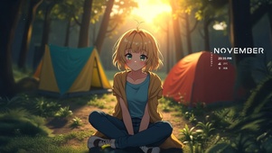 露营少女