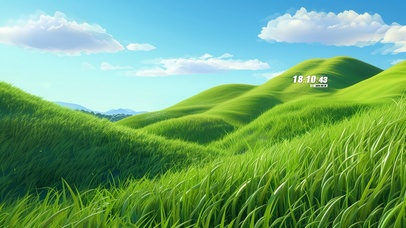 蓝天白云青山绿草