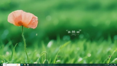 清新护眼雨中花