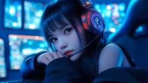 可爱电竞少女