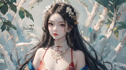 4K唯美古风国风插画女孩