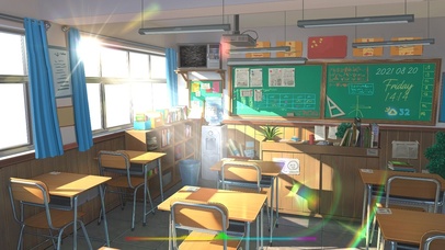 插画-熟悉的教室