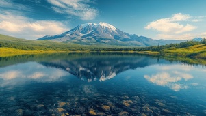 纯净高山湖泊