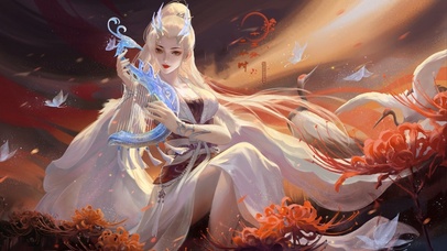 古风彼岸花田女神