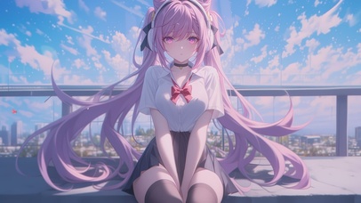 二次元甜美阳光女孩