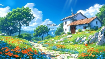 4k农家小院前鲜花