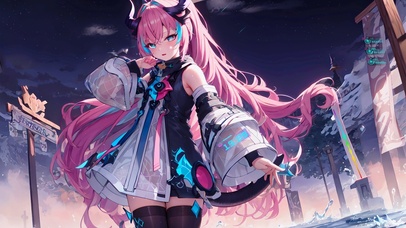 AI-神庙科幻少女