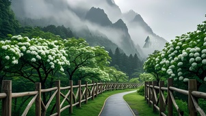 雨天 小路