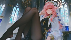 柚鸟夏-黑丝修女制服美女