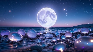 月下海滩