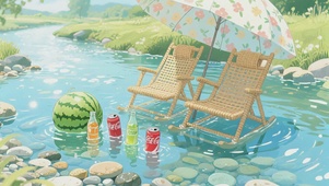夏日小溪风景