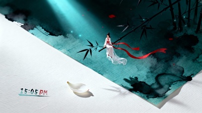 超唯美光影 水墨无脸古装女子