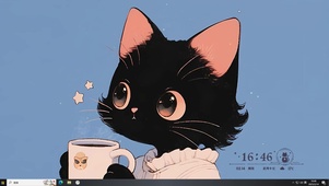 简约小黑猫