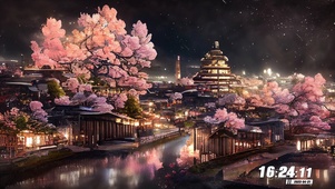 古镇樱花